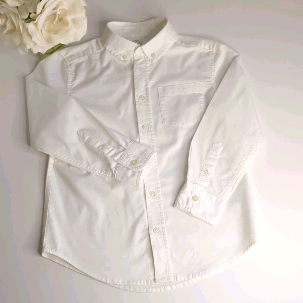 Wonder Nation Collared White Shirt Size 8